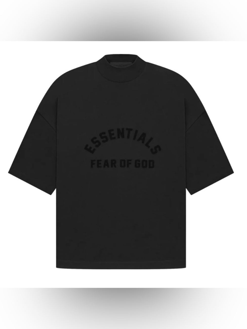 Fear of God ESSENTIALS Black Short Sleeve Oversized Tee